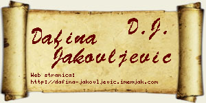 Dafina Jakovljević vizit kartica